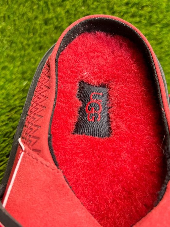 UGG Kick It Mens Size 9 Red Black Casual Classic Slip On Slide Slippers Shoes main image 7